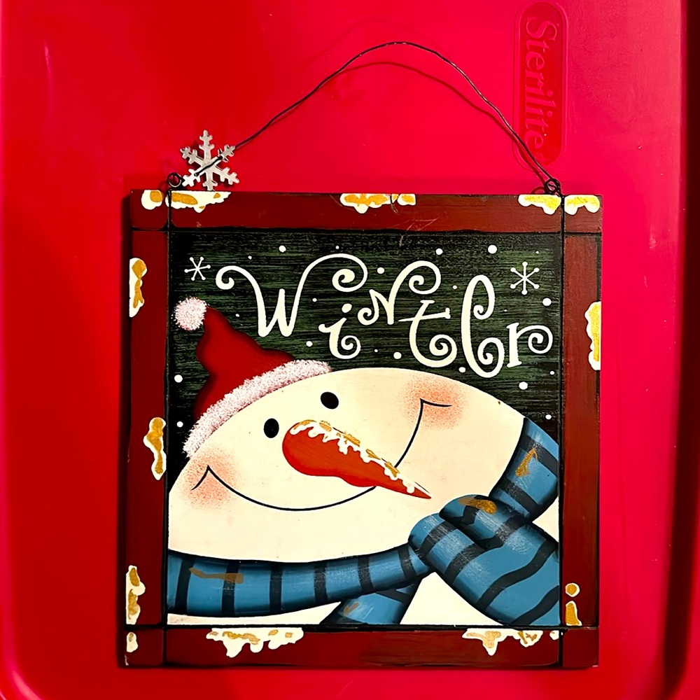 Wooden Winter Sign